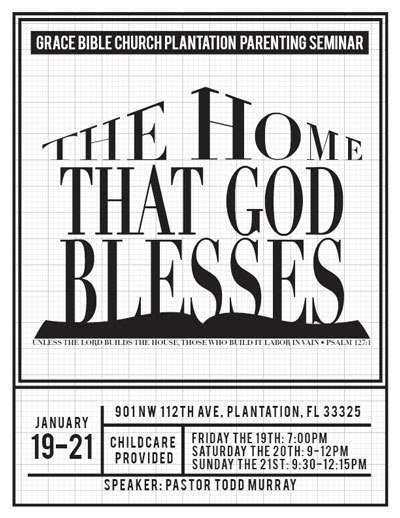 The Home that God Blesses flyer