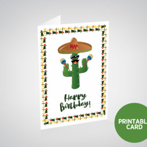 Fiesta Birthday Card Mockup