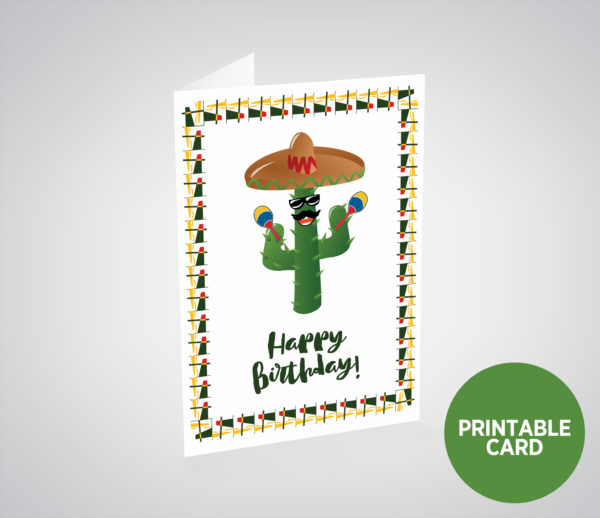 Fiesta Birthday Card Mockup