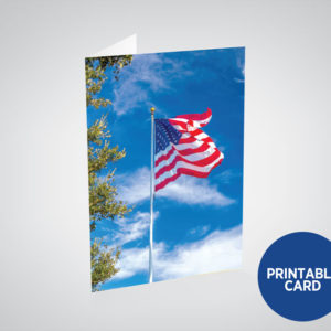 America Flag Card