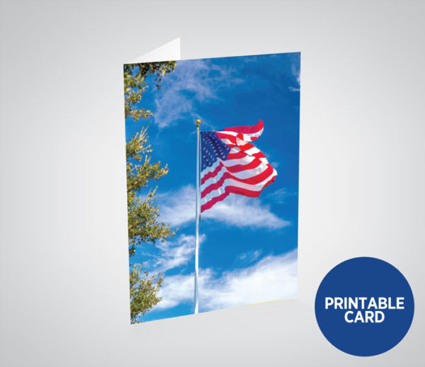 America Flag Card