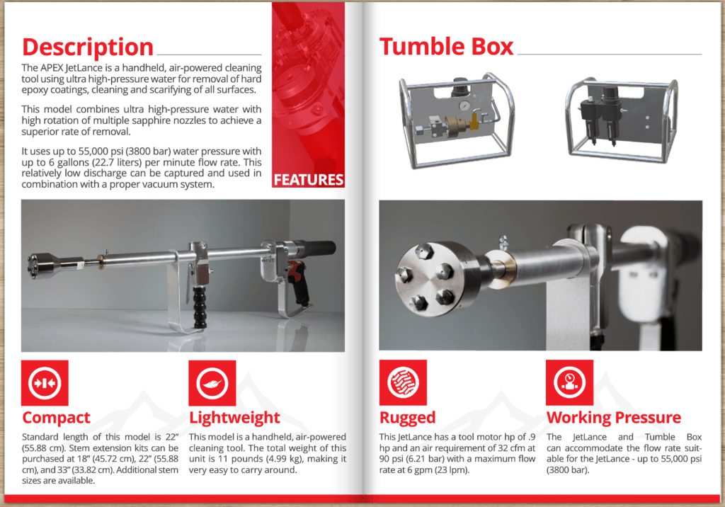 APEX Waterjetting Rotating JetLance