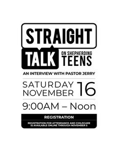 Straight Talk on Shepherding Teens GIBC