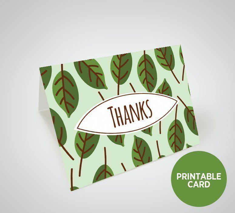 printable thank you card