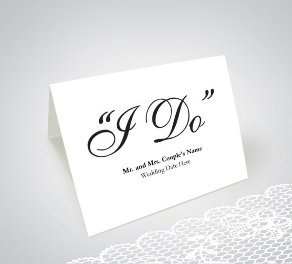 Printable Wedding Card