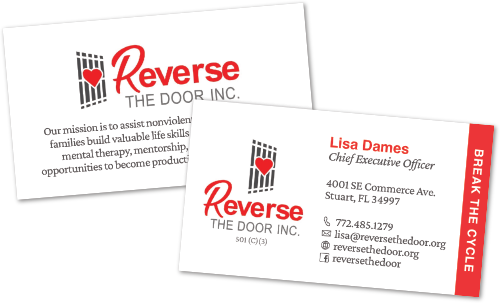 Revers the Door Business Cards