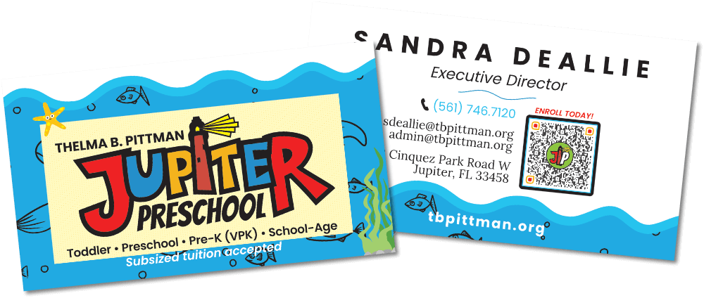 Jupiter Preschool Business Card by Inkling Creative
