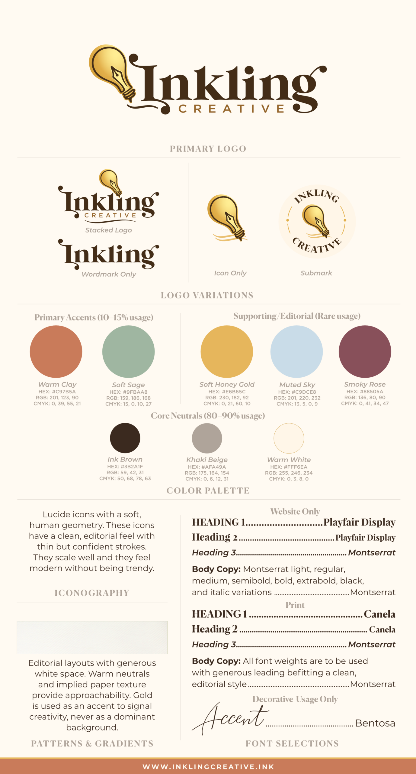 Inkling Creative Brand Board