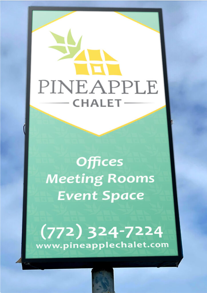 Pineapple Chalet Jenson Beach Exterior Signage 